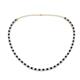 1 - Gracelyn 2.70 mm Round Lab Grown Diamond and Blue Sapphire Adjustable Tennis Necklace 
