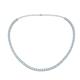1 - Gracelyn 2.70 mm Round Lab Grown Diamond and Aquamarine Adjustable Tennis Necklace 