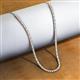 3 - Gracelyn 2.70 mm Round Lab Grown Diamond and Aquamarine Adjustable Tennis Necklace 