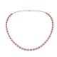 1 - Gracelyn 2.70 mm Round Lab Grown Diamond and Pink Tourmaline Adjustable Tennis Necklace 