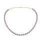 1 - Gracelyn 2.70 mm Round Lab Grown Diamond and Amethyst Adjustable Tennis Necklace 