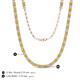 5 - Gracelyn 2.70 mm Round Lab Grown Diamond and Citrine Adjustable Tennis Necklace 