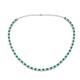 1 - Gracelyn 2.70 mm Round Lab Grown Diamond and Emerald Adjustable Tennis Necklace 