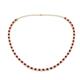 Gracelyn 2.70 mm Round Lab Grown Diamond and Ruby Adjustable Tennis Necklace 
