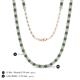 5 - Gracelyn 2.70 mm Round Lab Grown Diamond and Lab Created Alexandrite Adjustable Tennis Necklace 