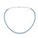 Gracelyn 2.70 mm Round Lab Grown Diamond and Blue Topaz Adjustable Tennis Necklace 