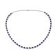 1 - Gracelyn 2.70 mm Round Lab Grown Diamond and Iolite Adjustable Tennis Necklace 