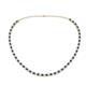 1 - Gracelyn 2.70 mm Round Lab Grown Diamond and Iolite Adjustable Tennis Necklace 