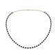 1 - Gracelyn 2.20 mm Round Diamond and Blue Sapphire Adjustable Tennis Necklace 