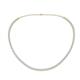 1 - Gracelyn 2.20 mm Round Diamond and Aquamarine Adjustable Tennis Necklace 