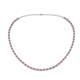 1 - Gracelyn 2.20 mm Round Diamond and Pink Tourmaline Adjustable Tennis Necklace 