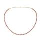 Gracelyn 2.20 mm Round Diamond and Pink Tourmaline Adjustable Tennis Necklace 