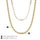 5 - Gracelyn 2.20 mm Round Diamond and Citrine Adjustable Tennis Necklace 