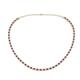 1 - Gracelyn 2.20 mm Round Diamond and Rhodolite Garnet Adjustable Tennis Necklace 