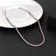 3 - Gracelyn 2.20 mm Round Diamond and Rhodolite Garnet Adjustable Tennis Necklace 