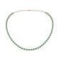1 - Gracelyn 2.20 mm Round Diamond and Emerald Adjustable Tennis Necklace 