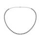 1 - Gracelyn 2.20 mm Round Black and White Diamond Adjustable Tennis Necklace 