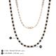 5 - Gracelyn 2.20 mm Round Black and White Diamond Adjustable Tennis Necklace 