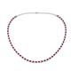 1 - Gracelyn 2.20 mm Round Diamond and Ruby Adjustable Tennis Necklace 