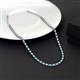 3 - Gracelyn 2.20 mm Round Blue and White Diamond Adjustable Tennis Necklace 