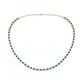 1 - Gracelyn 2.20 mm Round Blue and White Diamond Adjustable Tennis Necklace 