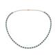 Gracelyn 2.20 mm Round Blue and White Diamond Adjustable Tennis Necklace 