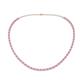 Gracelyn 2.20 mm Round Diamond and Pink Sapphire Adjustable Tennis Necklace 