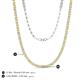 5 - Gracelyn 2.20 mm Round Diamond and Yellow Sapphire Adjustable Tennis Necklace 