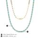 5 - Gracelyn 2.20 mm Round Diamond and Blue Topaz Adjustable Tennis Necklace 