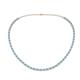 Gracelyn 2.20 mm Round Diamond and Blue Topaz Adjustable Tennis Necklace 