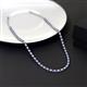 3 - Gracelyn 2.20 mm Round Lab Grown Diamond and Blue Sapphire Adjustable Tennis Necklace 