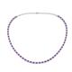 Gracelyn 2.20 mm Round Lab Grown Diamond and Amethyst Adjustable Tennis Necklace 