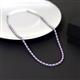 3 - Gracelyn 2.20 mm Round Lab Grown Diamond and Amethyst Adjustable Tennis Necklace 