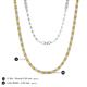 5 - Gracelyn 2.20 mm Round Lab Grown Diamond and Citrine Adjustable Tennis Necklace 