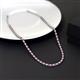 3 - Gracelyn 2.20 mm Round Lab Grown Diamond and Rhodolite Garnet Adjustable Tennis Necklace 
