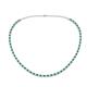 1 - Gracelyn 2.20 mm Round Lab Grown Diamond and Emerald Adjustable Tennis Necklace 