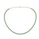 Gracelyn 2.20 mm Round Lab Grown Diamond and Emerald Adjustable Tennis Necklace 