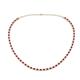 1 - Gracelyn 2.20 mm Round Lab Grown Diamond and Ruby Adjustable Tennis Necklace 