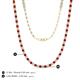 5 - Gracelyn 2.20 mm Round Lab Grown Diamond and Ruby Adjustable Tennis Necklace 