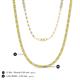 5 - Gracelyn 2.20 mm Round Yellow and White Lab Grown Diamond Adjustable Tennis Necklace 