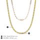 5 - Gracelyn 2.20 mm Round Yellow and White Lab Grown Diamond Adjustable Tennis Necklace 