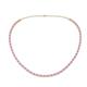 Gracelyn 2.20 mm Round Lab Grown Diamond and Pink Sapphire Adjustable Tennis Necklace 
