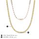 5 - Gracelyn 2.20 mm Round Lab Grown Diamond and Yellow Sapphire Adjustable Tennis Necklace 