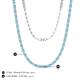 5 - Gracelyn 2.20 mm Round Lab Grown Diamond and Blue Topaz Adjustable Tennis Necklace 