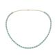 Gracelyn 2.20 mm Round Lab Grown Diamond and Blue Topaz Adjustable Tennis Necklace 