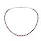 1 - Gracelyn 2.20 mm Round Lab Grown Diamond and Red Garnet Adjustable Tennis Necklace 
