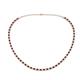 Gracelyn 2.20 mm Round Lab Grown Diamond and Red Garnet Adjustable Tennis Necklace 