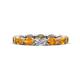 1 - Madison 5x3 mm Oval Lab Grown Diamond and Citrine Eternity Band 