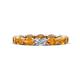1 - Madison 5x3 mm Oval Lab Grown Diamond and Citrine Eternity Band 