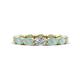 1 - Madison 5x3 mm Oval Lab Grown Diamond and Opal Eternity Band 